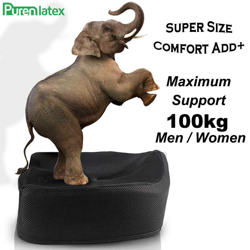 XXL Large Big Size Latex Chair Orthopedic Pillow Fat Man Office Car Seat Coccyx Cushion for Hemorrhoid Treat and Sciatica Relief