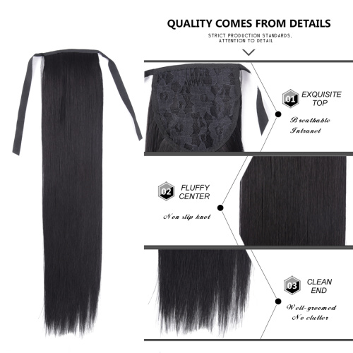 Natural Long Silky Straight Ponytail Clip-In Hair Piece Supplier, Supply Various Natural Long Silky Straight Ponytail Clip-In Hair Piece of High Quality