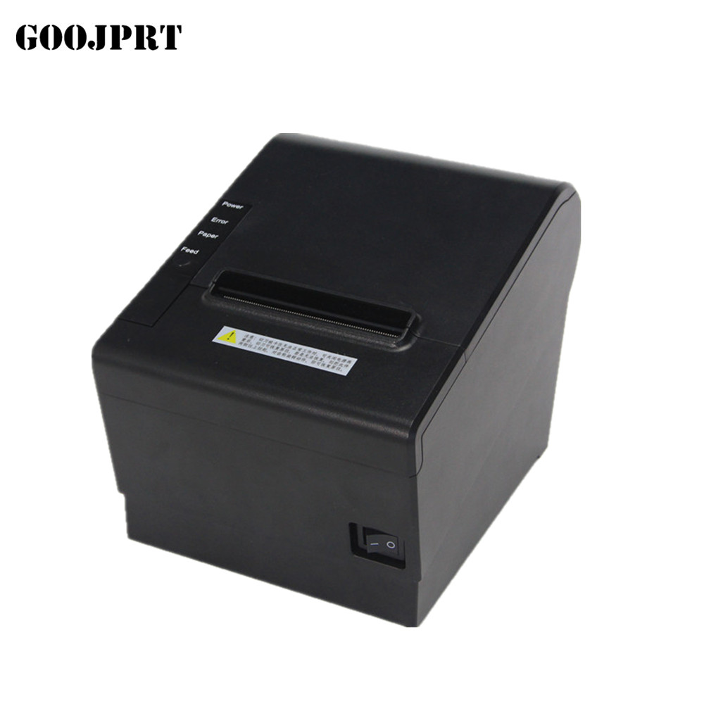 80mm receipt POS printer Automatic cutter bill Thermal printer USB Ethernet Serial Three ports are integrated in one printer