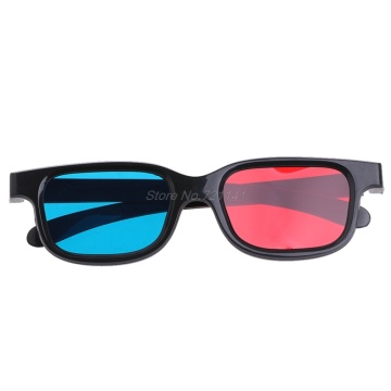 Universal Black Frame Red Blue Cyan Anaglyph 3D Glasses 0.2mm For Movie Game DVD Electronics Stocks Dropship