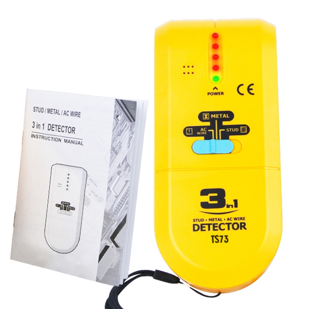 3 in 1 Stud / Metal / AC Wire Detector for Hole Construction Installation Voltage Live Scanner Finder Tracker Groove Buzzer