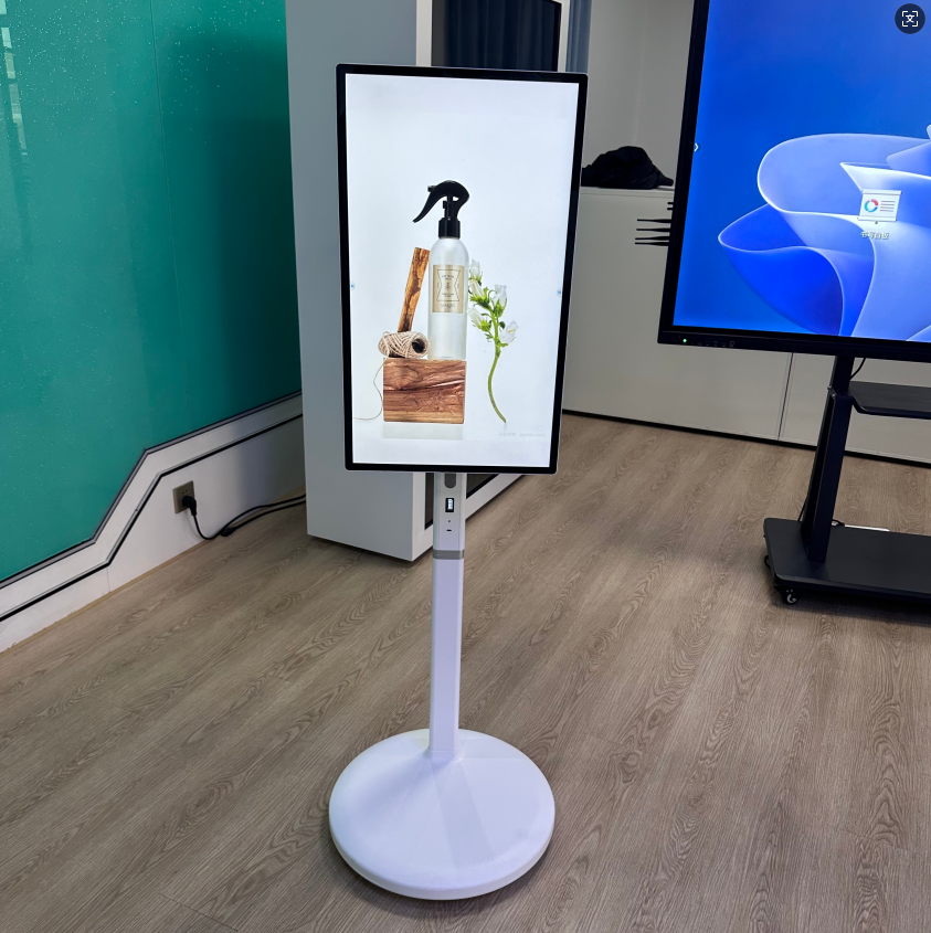 32-Inch Android Touch Screen TV on Wheels with Battery indoor placement