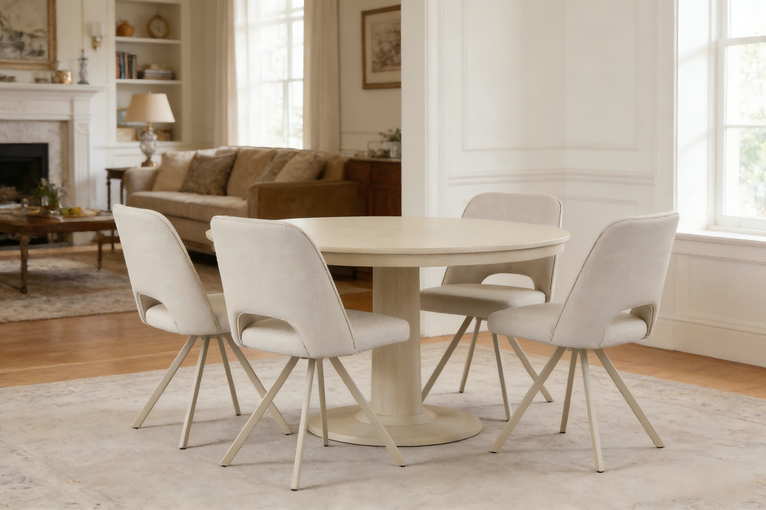 BR-25A34 upholstered  fabric dining chair 6