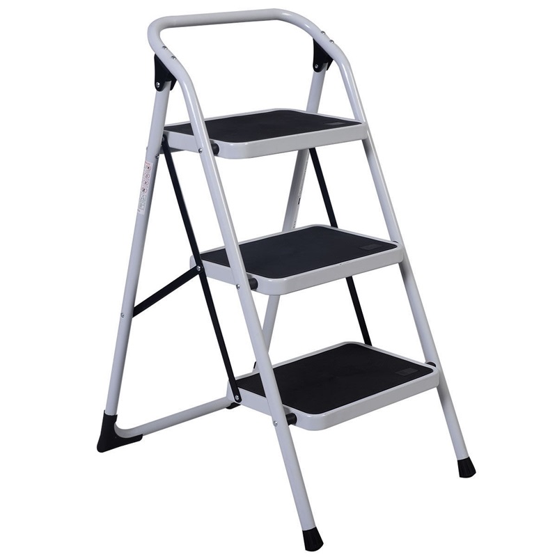 New HD 3 Step Ladder Platform Lightweight Folding Step Stool 330 LB Cap. Space Saving TL29083