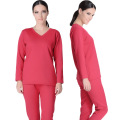 Plus Size XL-6XL Winter Thermal Underwear suits Women long johns V collar shirt pants 2 pieces set Velvet Thick warm Pajamas