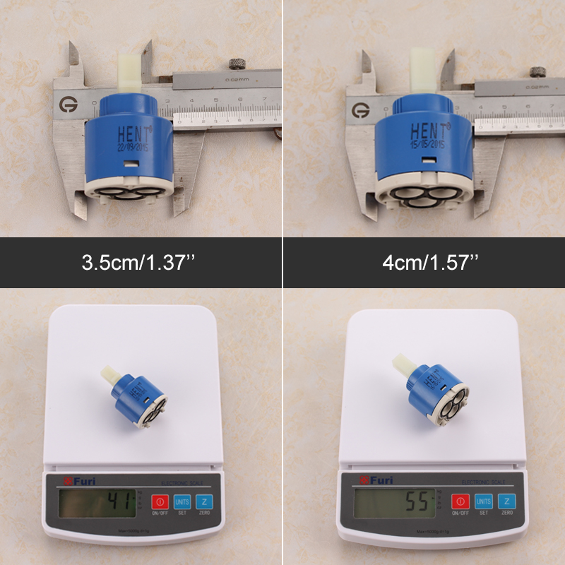 Faucet Cartridge 35mm / 40mm Ceramic Cartridge Mixer Low Torque Faucet Accessories Rotation Flat Base ELF0023