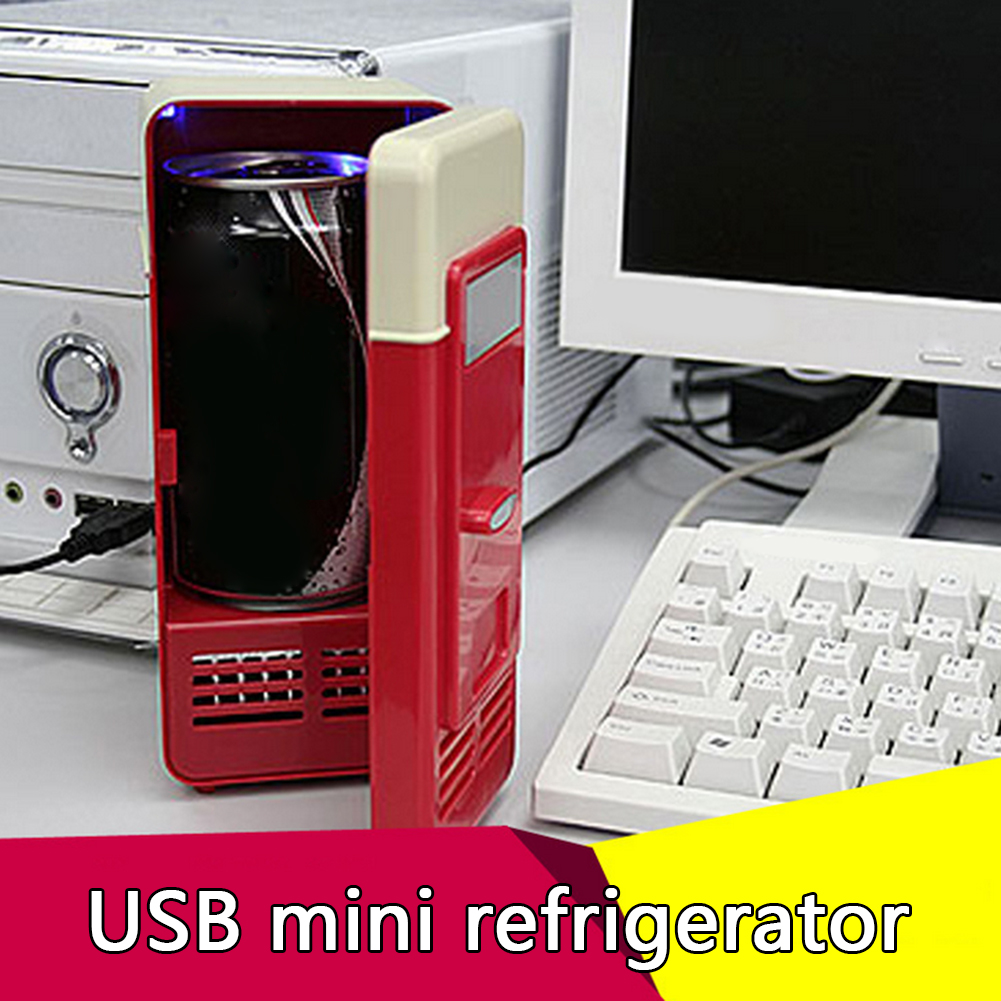 Portable 5V USB Refrigerator Mini Fridge Car Beverage Cooling Fridge Auto Cooler Box for Beverage Drink
