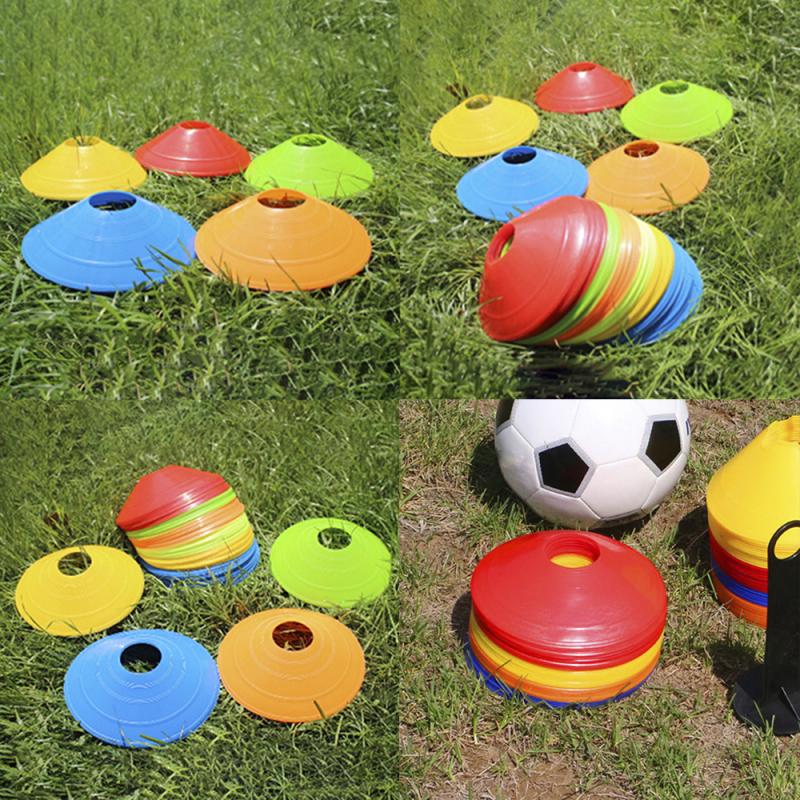 10pcs/set Outdoor Soccer Cones Disc Field Cone Markers Training Agility Sports Sign Dish Football Soccer Training Tools 7