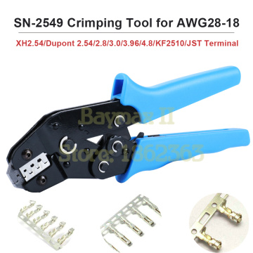 CNLX SN-2549 Crimping Tools for AWG28-18 (0.08-1.0 mm2) XH2.54/Dupont 2.54/2.8/3.0/3.96/4.8/KF2510/JST Terminal Crimper Plier