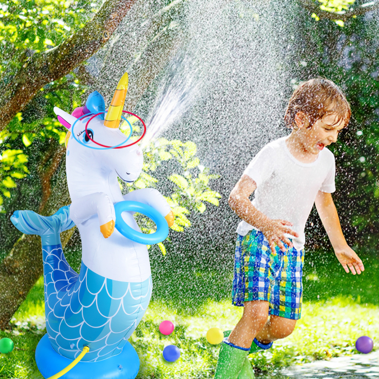 Inflatable Fish Tail Unicorn Spray Toys