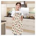 Household Apron Cotton Linen BullDog Dog BBQ Bib Aprons For Women Cooking Baking Restaurant Kitchen Apron Pinafore Cleaning Tool