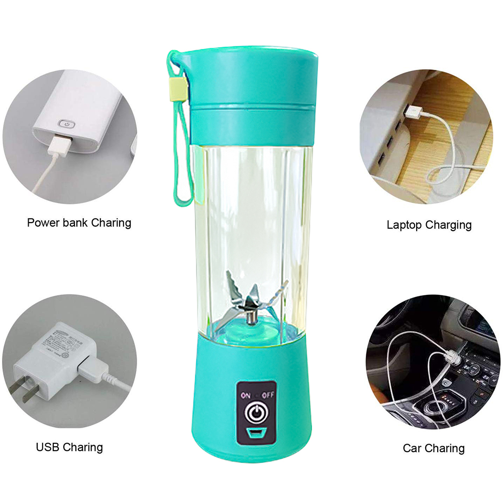 400ml USB Rechargeable Portable Blender Mixer 6 Blades Juicer Juice Citrus Lemon Vegetable Fruit Smoothie Squeezers