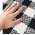 Clic Buffalo Black & White Plaid Checkered Rug Set of 2 Indoor & Outdoor Area Rug & Runner Combo