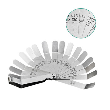 High precision 15pcs Feeler clearance feet monolithic valve plug gauge stainless steel 0.127-0.508mm thickness measuring taper