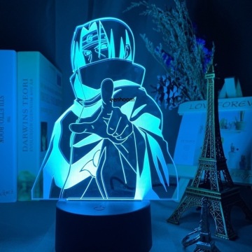 Uchiha Gift Night Light Anime Naruto Uzumaki 3D Lamp USB Led Team 7 Sasuke Kakashi Kids Bedroom Nightlight Itachi Xmas Gift