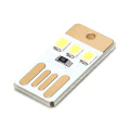 Mini Pocket Card USB Power LED Keychain Night Light 0.2W USB LED Bulb Book Light For Laptop PC Powerbank Night Lamp 5pcs/lot