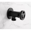 Industrial Style Faucet Replacement Part Mattle Black Brass Angle stop Valve Filling Toilet Triangle Valves Water 8152B