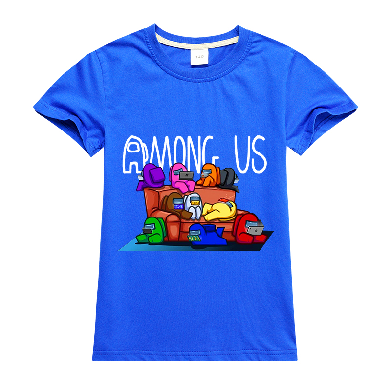 New Game Among Us Boys T-shirt Girls T Shirt Kawaii Summer cotton Kids Tops Cartoon Graphic Tees Funny Harajuku Children Tshirt