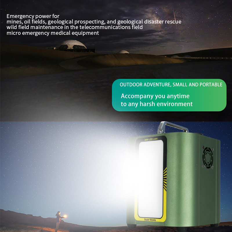 Solar Generator Portable Power Station with Pure Sine Wave AC Outlets QC3.0 & USB-C for Outdoor Camp