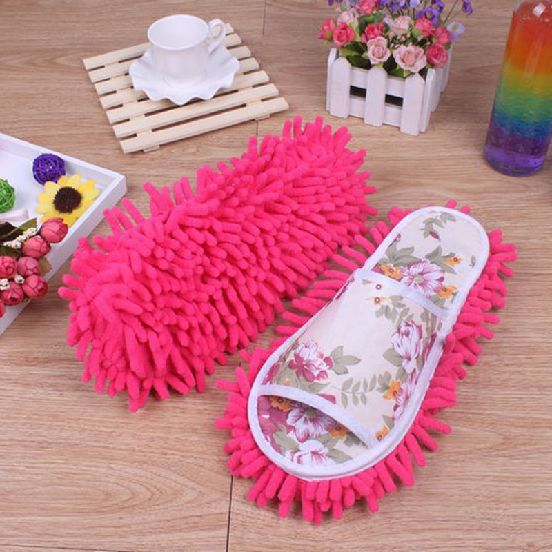 SAGACE 1 Pair Dust Mops Slipper Lazy House Floor Polishing Cleaning Easy Foot Sock Shoe Cover Mop Slippers