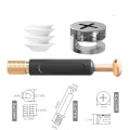 10 Set Furniture Connector Bolt Eccentric Wheel Fixed Wardrobe Wood Furniture Screw Assembly Connector Home Improvement