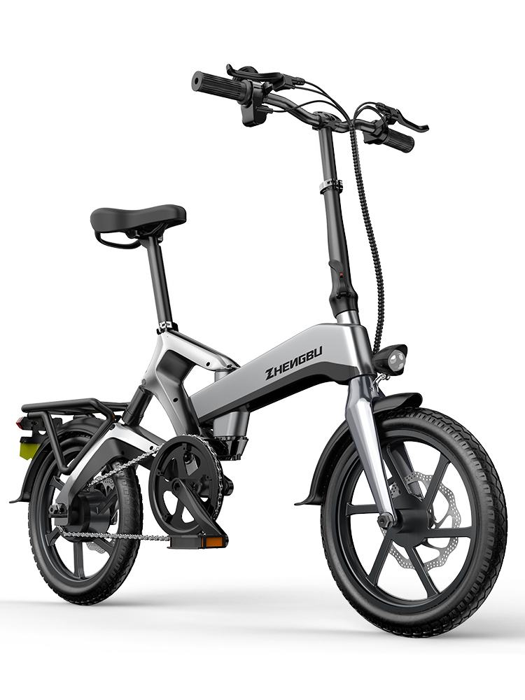 Zhengbu new folding electric bicycle small power driving male and female ultra light lithium battery bicycle