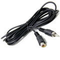 2 Pack RCA Extension Cable, 2m/3m Cord (1 RCA Female to 1 RCA Male, Subwoofer, Mono, Audio Video Cable, Digital & Analogue)