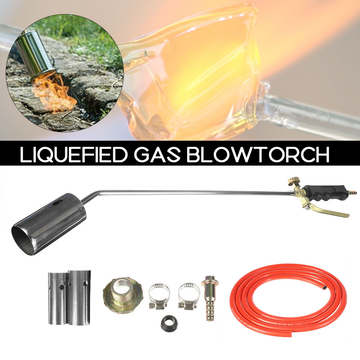 1 Set Liquefied Welding Gas torch Fire Gun Welding Gas Torch Weeds Burner Welding Accessories Heating Torch Propane Butane Gas