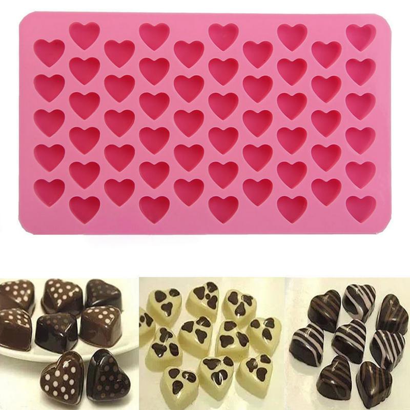 Chocolate Mold Love Heart-Shaped Silicone Molds For Sponge Cakes Mousse Chocolate Dessert Bakeware Pastry Mould Bake Tools