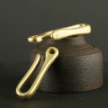 Brass Keychain Buckle Waist Belt Clip Fob Anti-lost Hook Men Car U-shape Key Chain Keyring Holder Vintage Copper DIY Accessories