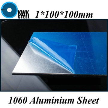 1*100*100mm Aluminum 1060 Sheet Pure Aluminium Plate DIY Material Free Shipping
