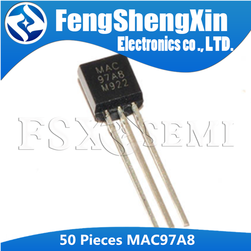 50CS MAC97A8 TO-92 97A8 TO92 Sensitive Gate Triacs Silicon Bidirectional Thyristors