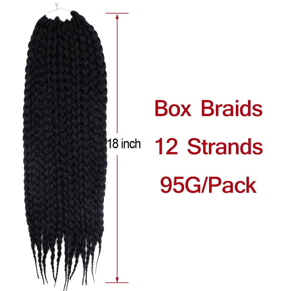 Feibin Twist Crochet Box Braid Hair Extensions For Afro Women Braiding Hair Free Shipping