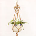 Nature Home Gardon Stock Nature Small Fresh Flower Pot Holder Creative Hanging Basket Handcrafted Braided Rope Plant Hanger