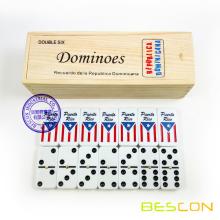 Wooden Box Packing Custom Logo Engraved Dominoes