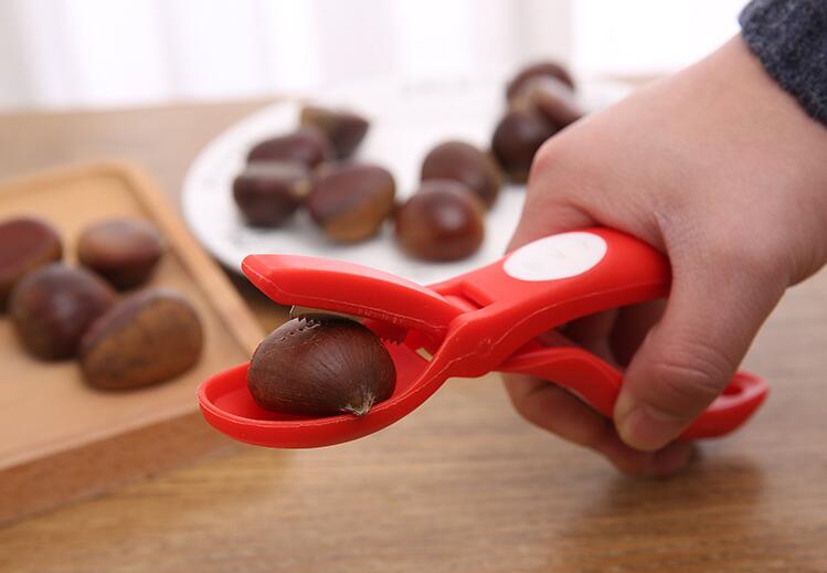 1PC Creative Stainless Steel Chestnut Cutter Walnut Pliers Clamp Clip Cracker Kitchen Tool Supplies Random Color OK 0861