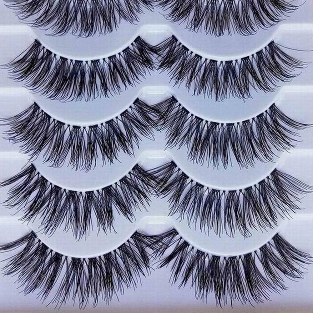 5 Pairs Eyelashs Natural long 3D Faux Mink Eyelashes Thick HandMade Full Strip Lashes Volume Soft Mink Lashes False Eyelashes