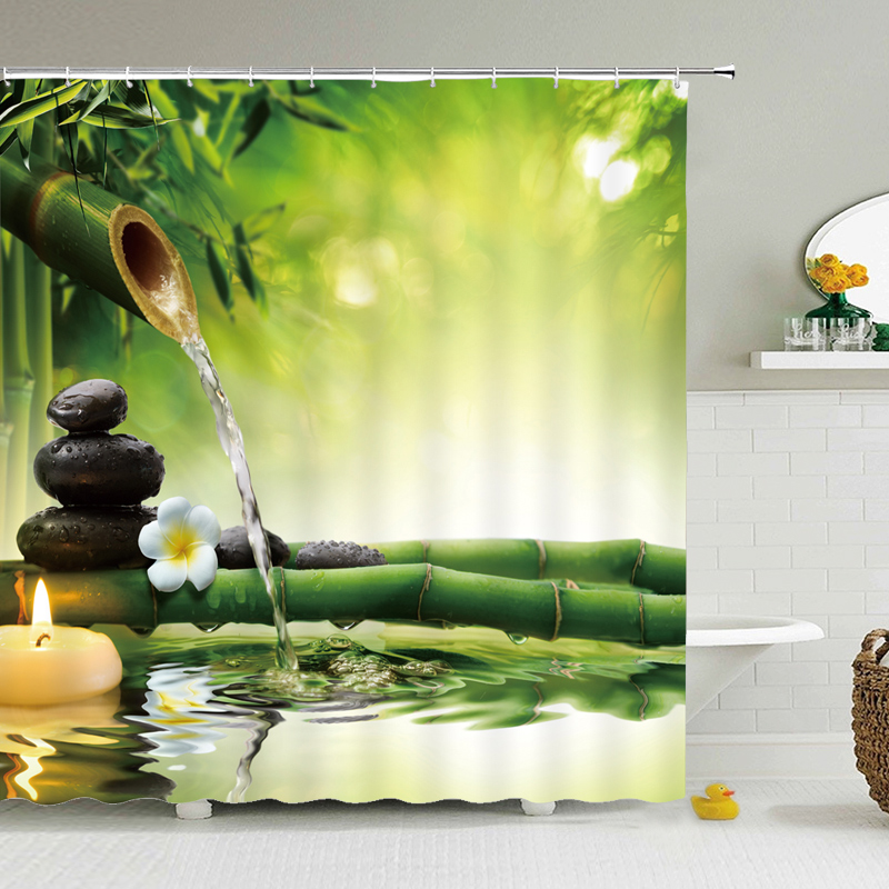 Bathroom Shower Curtain Waterproof Polyester Bathroom Curtain Fresh pineapple Printing Shower Curtain Bath Screen 180X180CM