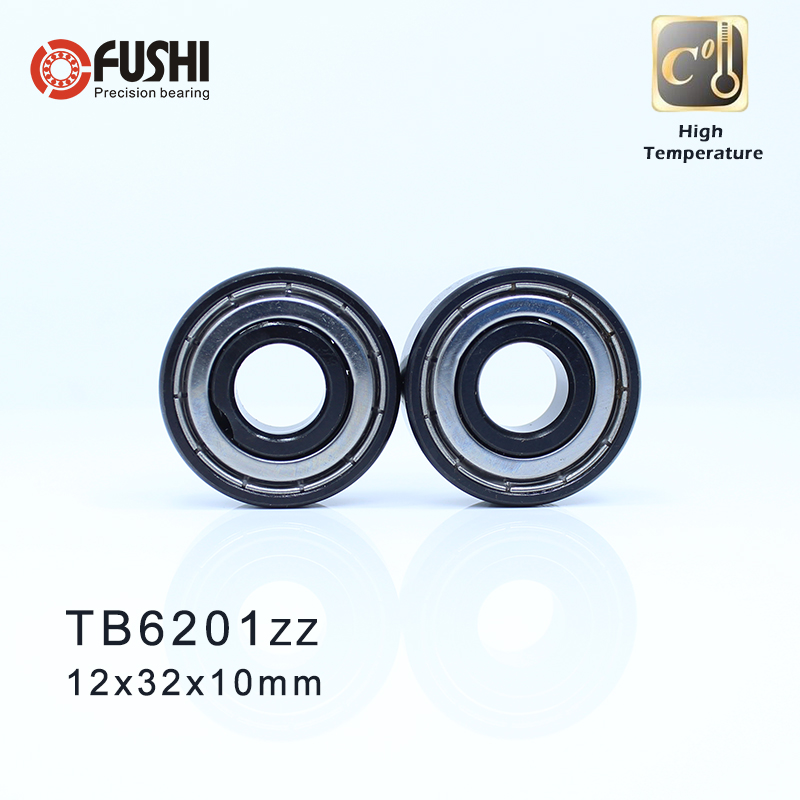 6201ZZ High Temperature Bearing 12*32*10 mm ( 2 Pcs ) 500 Degrees Celsius Full Ball Bearing