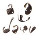 Antique Zinc Alloy Door Vintage Hooks for Clothes Coat Hat Bag Single Double Hanger Hook Bathroom Wall Hooks