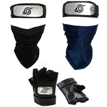 Hatake Kakashi Cosplay Mask Headband Gloves Naruto Weapon Anime Accessories Arms Costumes Props