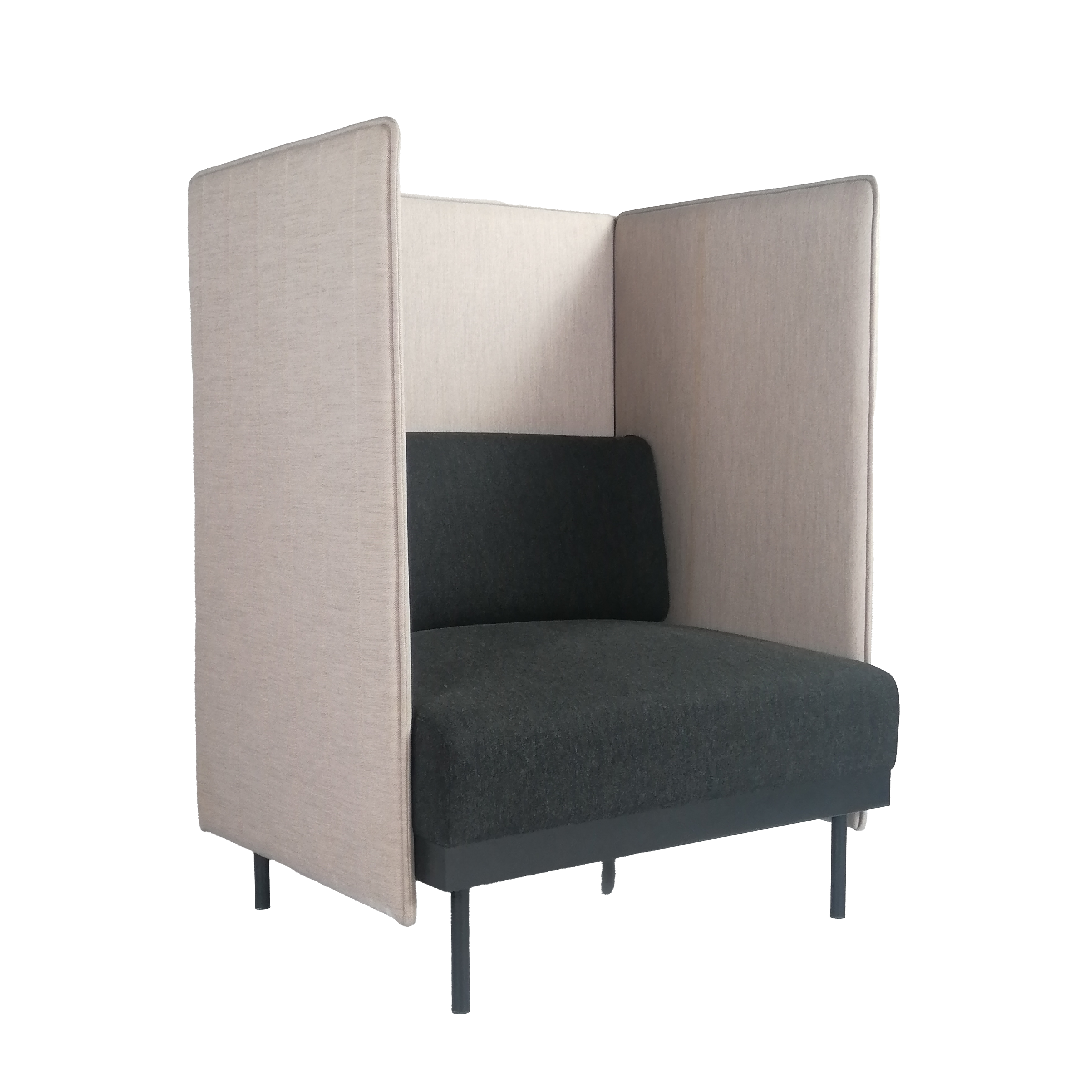 High End Privacy Meeting Sofa Pod Fabric Modern Design High Partition Back Office Sofa With Bookshelf