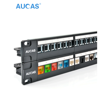 24 port 48 port Blank patch panel Metal Material Unload Modular Patch panel frame with cable manager bar Unshielded wiring