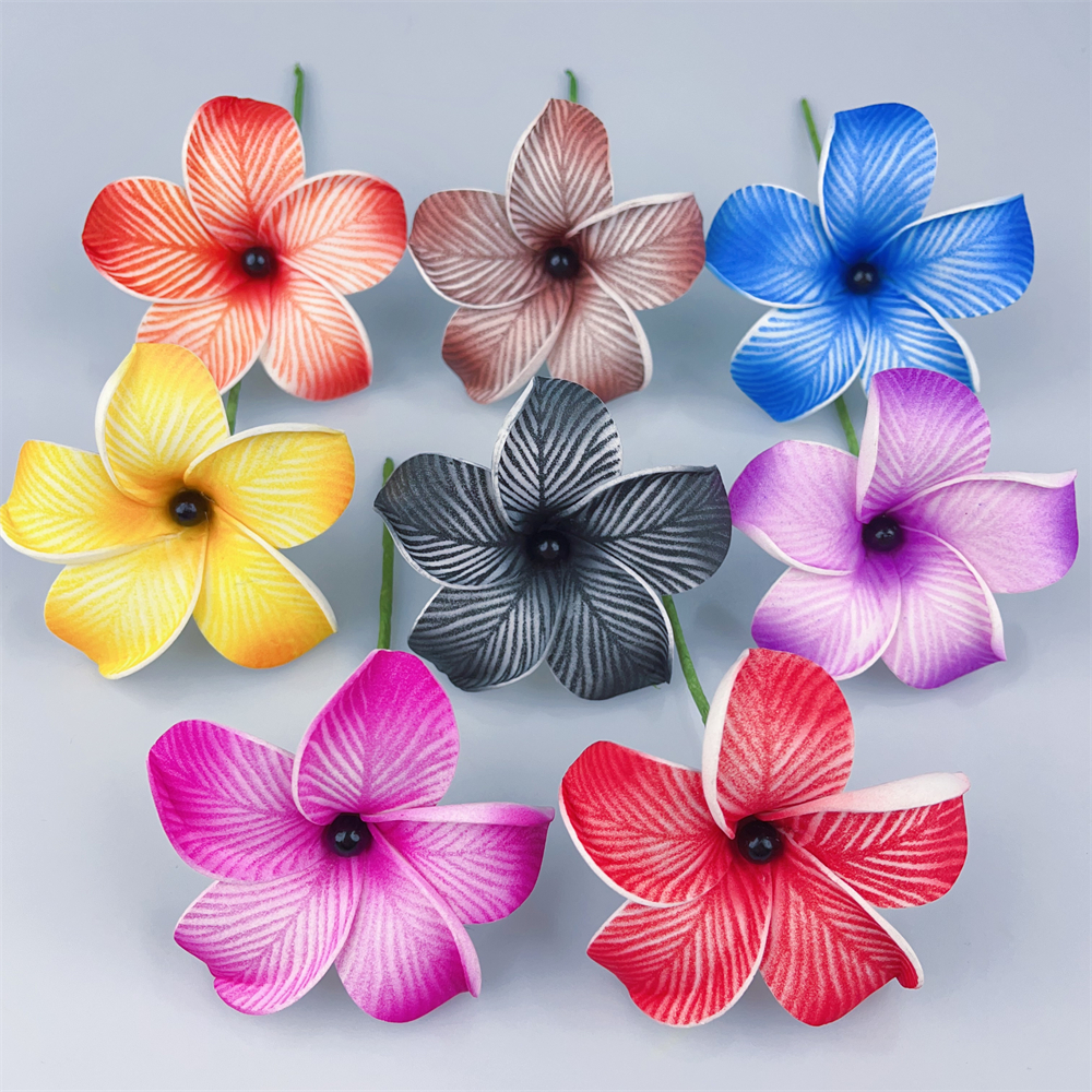 Kn Hf019b Bk Plumeria Hair Pick