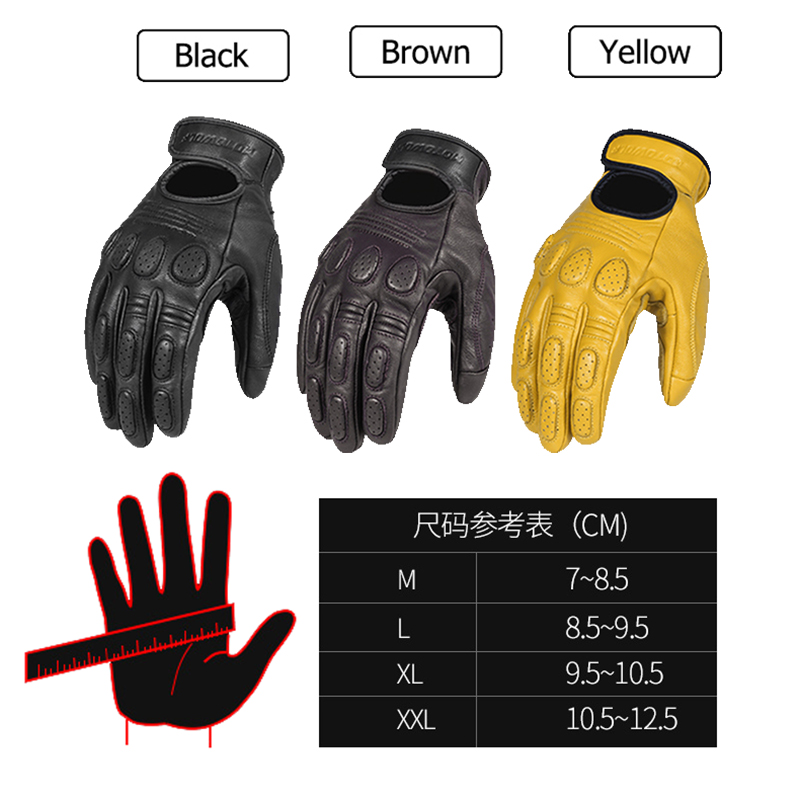 Sheepskin Motorcycle gloves waterproof breathable scooter chopper riding gloves Anti-fall leather moto gloves For BMW Harley