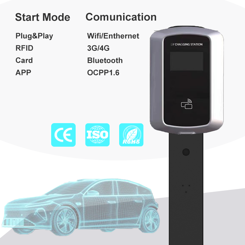 7KW Wall-mounted AC EV charger GBT Mode 2