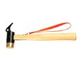 Hammer Copper Outdoor Tent With Wooden Handle Anti-slip Rope Brass Camping Hammer for Pulling Tent Nail Peg Survival Tool