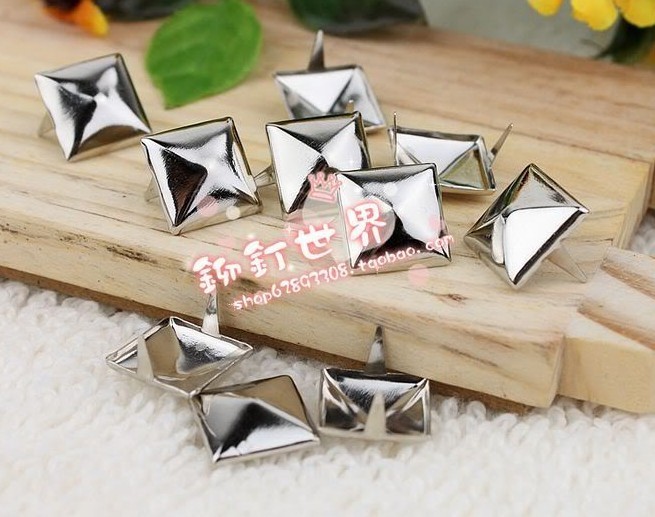 1000pcs 5mm Silver Pyramid Mini Studs Rivet Spike Nickel Punk Bag Belt Leathercraft Bracelets Clothes