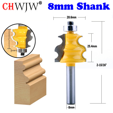 CHWJW 1PC 8mm Shank Architectural Molding Router Bit Line knife Woodworking cutter Tenon Cutter for Woodworking Tools -16139_8
