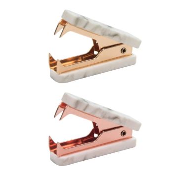 Marble Pattern Staple Remover Nordic Mini Jaw Extractor Nail Puller Stationery Golden